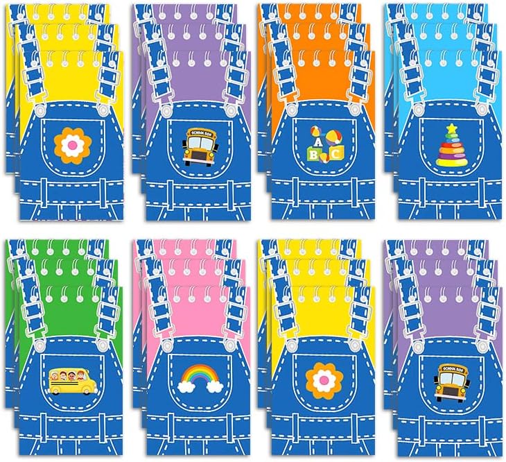 24pcs Hero Theme Mini Notebooks Party Supplies Favors Goodie Bag Stuffers Journal Pocket Notebook Supplies for City HeroTheme Birthday Party 8 Styles
