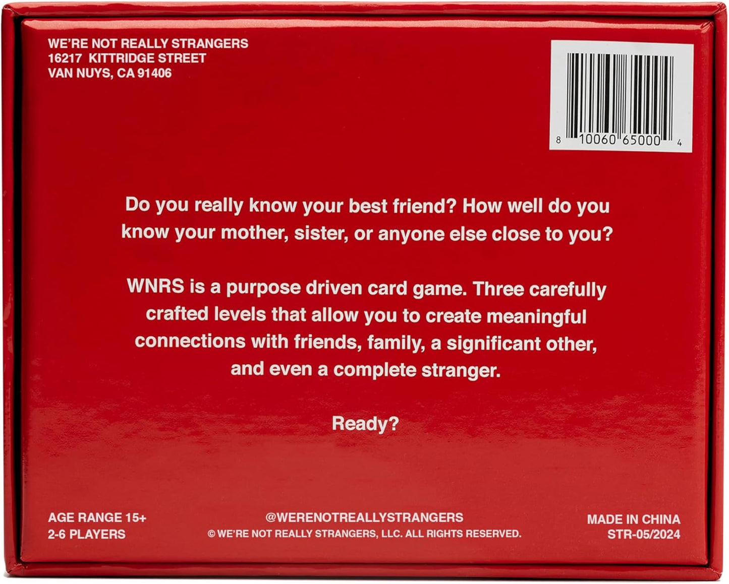 WE'RE NOT REALLY STRANGERS Card Game - 150 Conversation Cards for Adults, Teens, Couples, & Strangers - Icebreaker Questions for Game Night or Date Night, Ages 15+, 2-6 Players