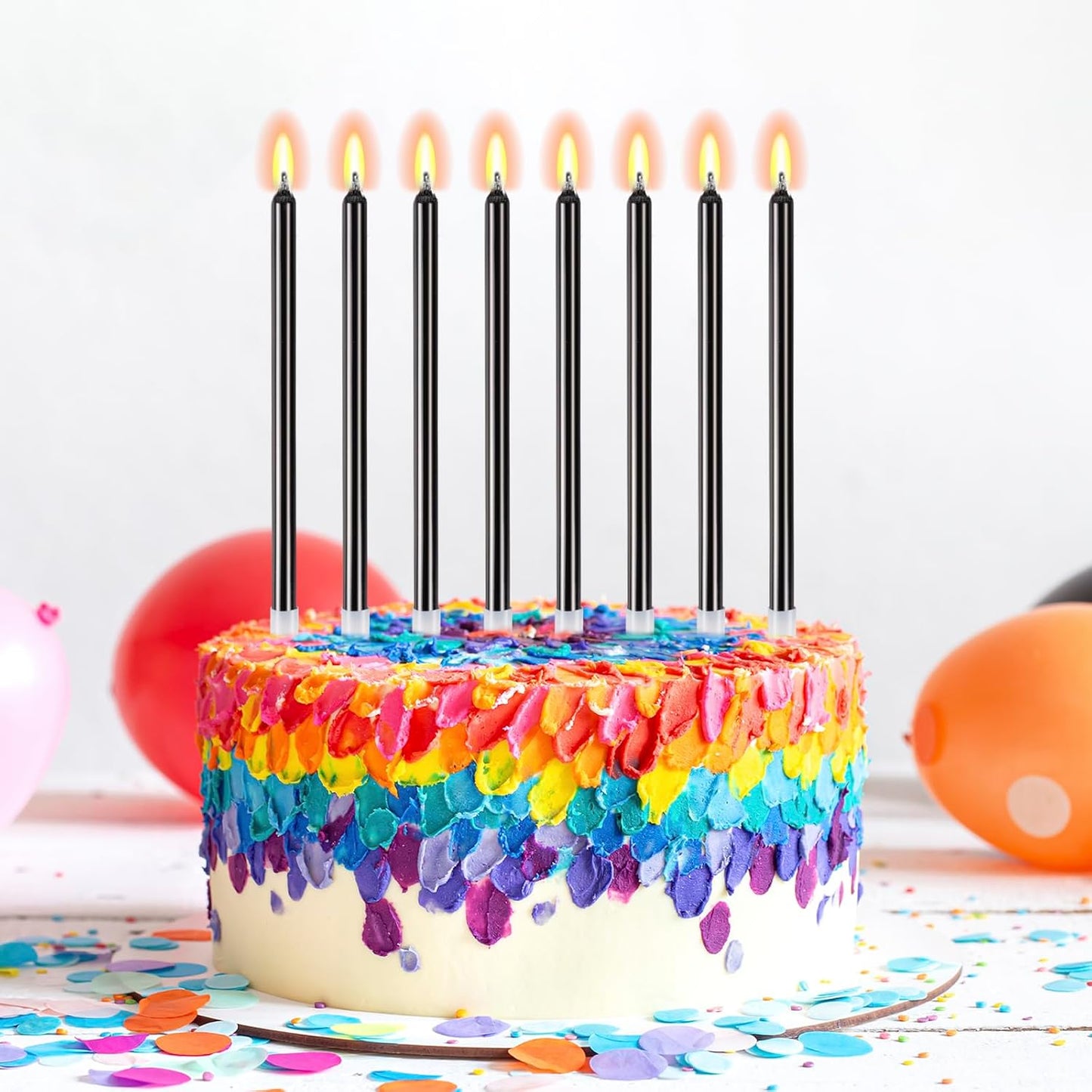 BEAN LIEVE 30-Count Champagne Gold Long Thin Metallic Birthday Candles, Cake Candles, Birthday Parties, Wedding Decorations, Party Candles, Cake Decorations