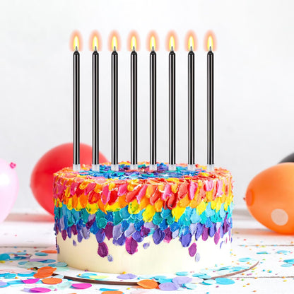 BEAN LIEVE 30-Count Champagne Gold Long Thin Metallic Birthday Candles, Cake Candles, Birthday Parties, Wedding Decorations, Party Candles, Cake Decorations