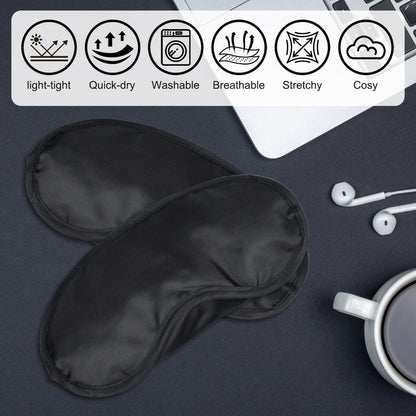 5 Pcs Sleep Mask, Eye Masks for Sleep, with Nose Pad and Elastic Strap for Blind Folds, for Adult Play, Travel Eye Mask, Sleeping, Team Building (Colorful, Medium(3.35x 7.28inch))