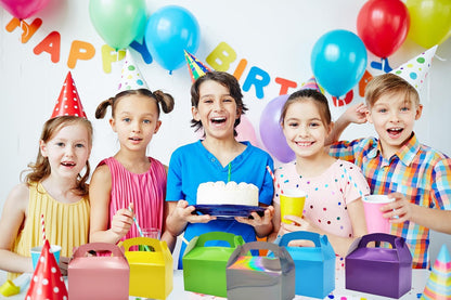 The Dreidel Company 12-Pack Black Gable Treat Boxes, Goodies Favor Box for Kids Birthday, Candy Boxes Party Favors, Weddings Events, Baby Shower, 6.25" x 3.5" x 3.5" Inch