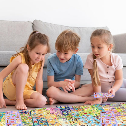 48 Sheets Stickers for Kids, Cute Stickers Variety Pack for Scrapbooking, Teachers Classroom Prizes, Goodie Bag Stuffers Including Animals, Cars, Dinosaurs, Fishes, Hearts, Stars and More