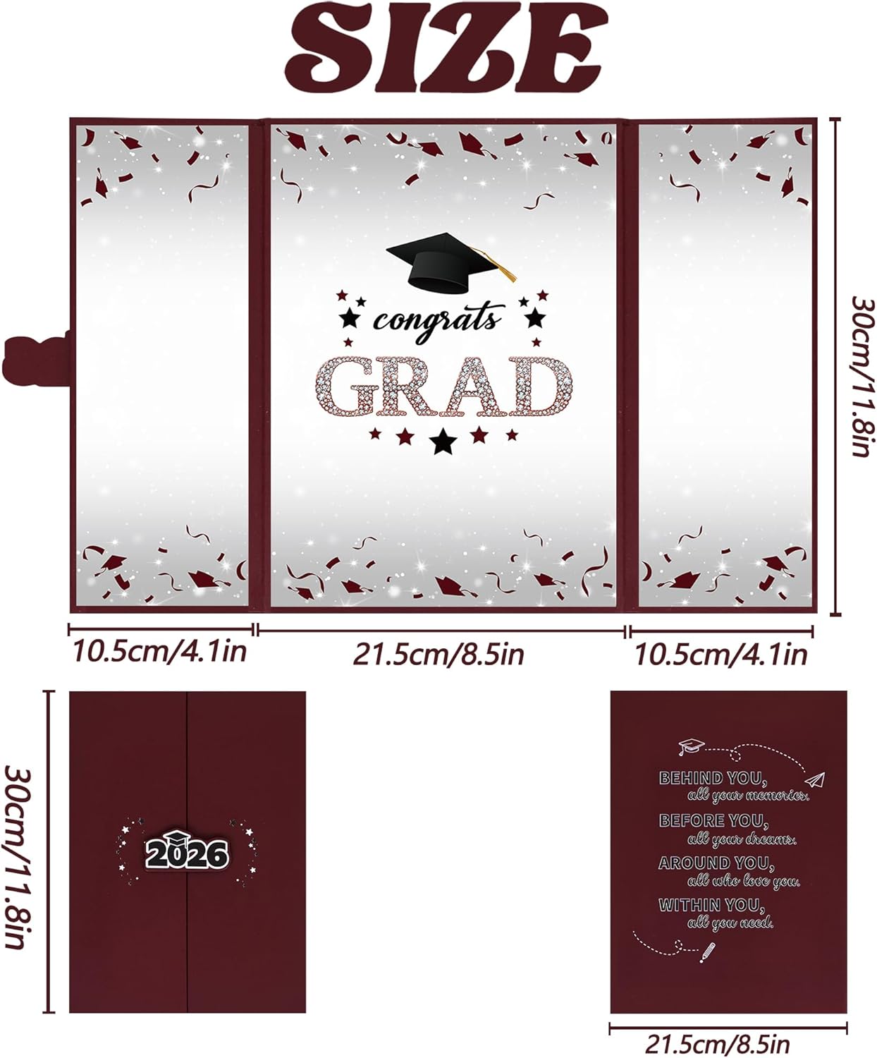 Vlipoeasn 2026 Graduation Guest Book Alternative, Black Gold Class of 2026 Graduation Party Decorations, Graduation Signature Book for 2026 College High School, Unique Graduation Gifts for Friends
