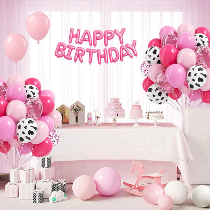 Light Pink and White Balloons, 60pcs 12inch Pearl Light Baby Pink Confetti White Balloons for Wedding Bridal Shower Baby Shower Pink Birthday Decorations
