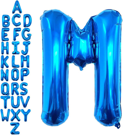 40 Inch Blue Letter A Balloons, DIY Phrase Foil Alphabet Letter A Balloons DIY Word A Banner for Birthday Anniversary Celebration Graduation Party Supplies Decoration