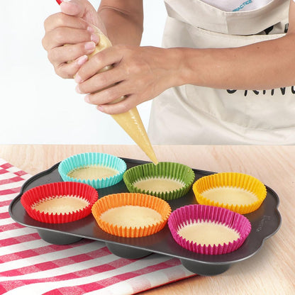 Caperci 500 Count Mini Cupcake Liners White Muffin Liners Greaseproof No Smell Small Cupcake Wrappers Baking Cups