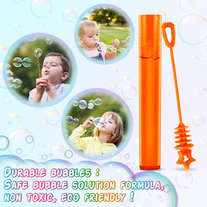 120 Pcs Mini Bubble Wands in 10 Colors, Bulk Party Favors for Kids, Themed Birthday, Christmas, New Year, Valentine, Carnival, School Classroom Prizes for Boys & Girls, Ideal Goodies Bags Stuffers