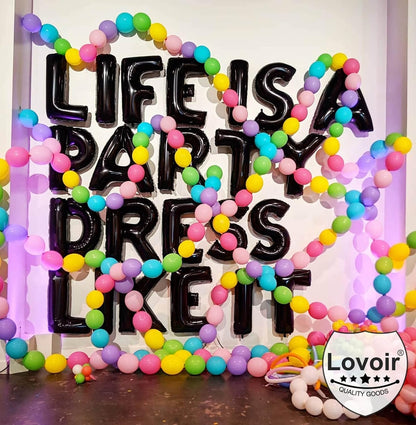 Lovoir 40 Inch Large Black Letter A Balloons Big Size Jumbo Mylar Foil Helium Balloon for Birthday Party Celebration Decorations Alphabet Black A