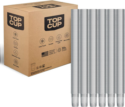 Top Cup – 16 Ounce, 30 Count, Reusable Aluminum Party Cups | Cold-Holding, Recyclable, Made in USA