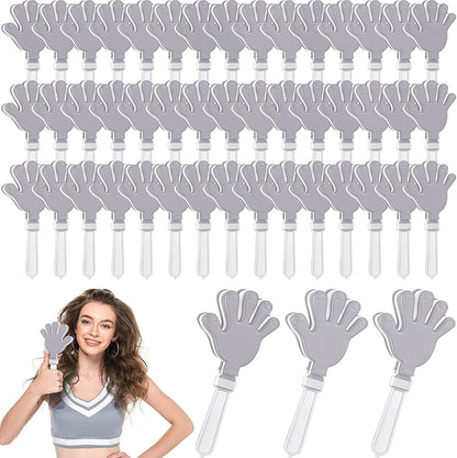 Junkin 48 Pcs Hand Clappers Bulk 7. 5 x 3. 5 Inches Noise Makers Party Favors Clapping Noise Maker Clacker for Birthdays Game Prizes Rewards Football Sporting Events Cheers Supplies (Black,White)