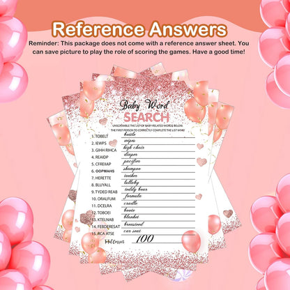 Yinder 145 Pcs Baby Shower Games Activities Cards with 20 Pencils Includes Baby Bingo Description and Wishes Guess Who Price is Right Word Scramble Game(Here Comes the Son)