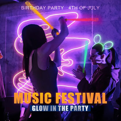 12 Pack Blue Glow Fiber Optic Wands Bulk Light Up Wand Glow Sticks with 3 Light Modes for Mardi Gras Carnival 4th of July Halloween Bar Concert Birthday Party Favors