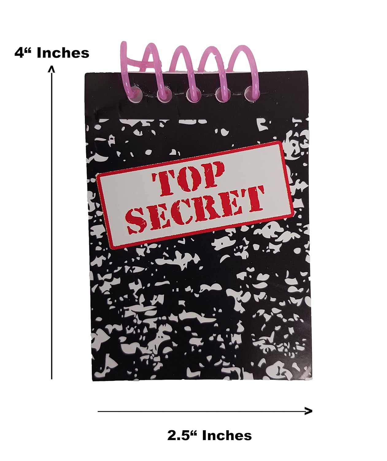 Dondor TOP SECRET' Spiral Note Pads Party Favors (24 Pads Included)