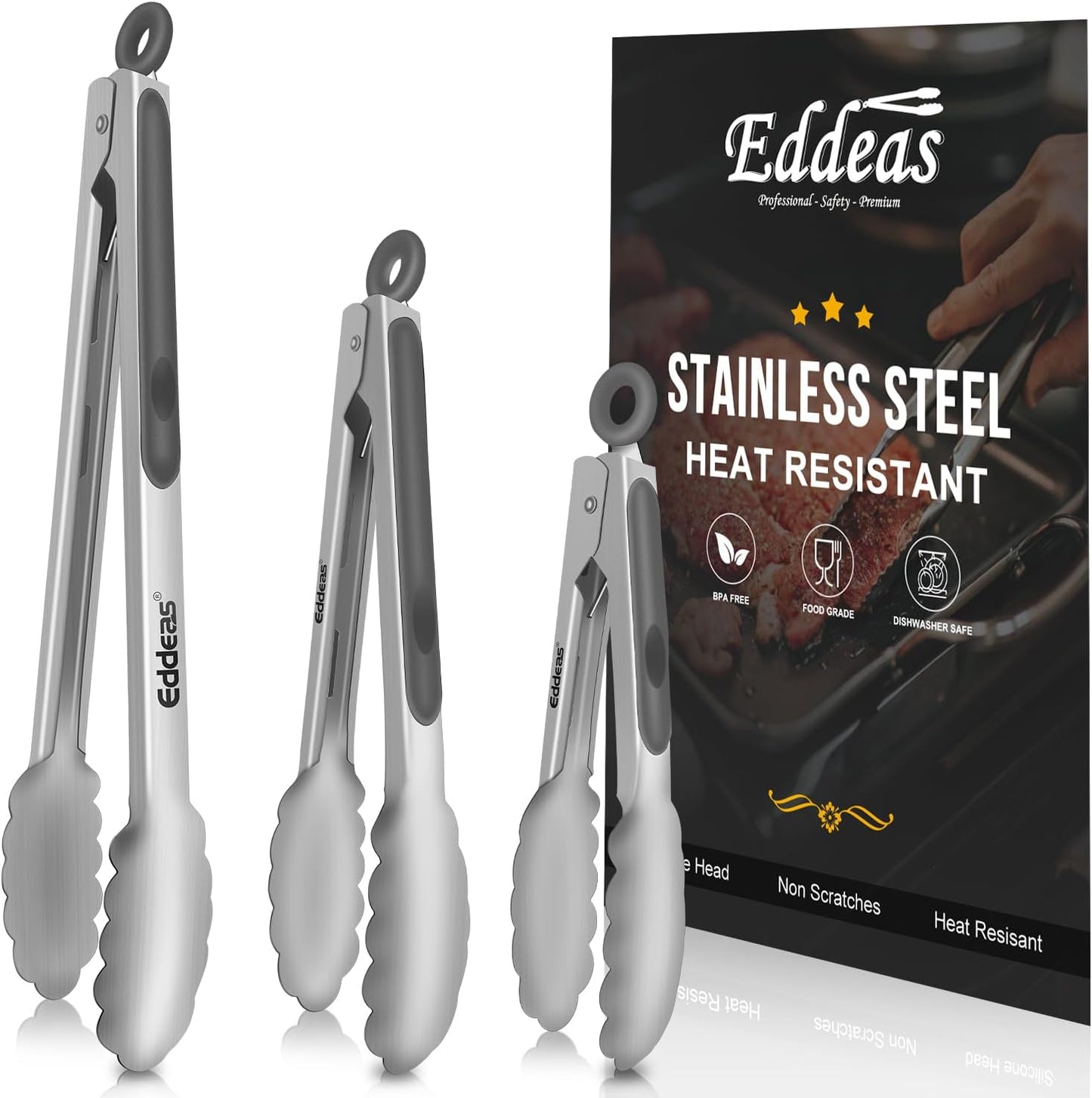 EDDEAS 12 PCS Small Serving Tongs, 4.3" Mini Gold Tongs, Gold Kitchen Tongs for Serving Food, Coffee Bar, Tea Party, Desserts Party and Ice Bucket