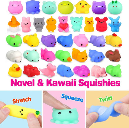 134 Pcs Pop Party Favors for Kids Easter Basket Egg Fillers, Fidget Treasure Box Toys, Classroom Prizes, Pinata Filler Goodie Bag Stuffers,Treasure Chest, Carnival Prize Box Bulk Toys for Boys Girls