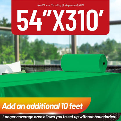 Plastic Table Cloth, 310 Ft X 54 in Disposable Tablecloth White Plastic Tablecloth with Any Cut Sliding Cutters Premium Table Cover Roll for Picnics, Parties, Birthdays, Weddings