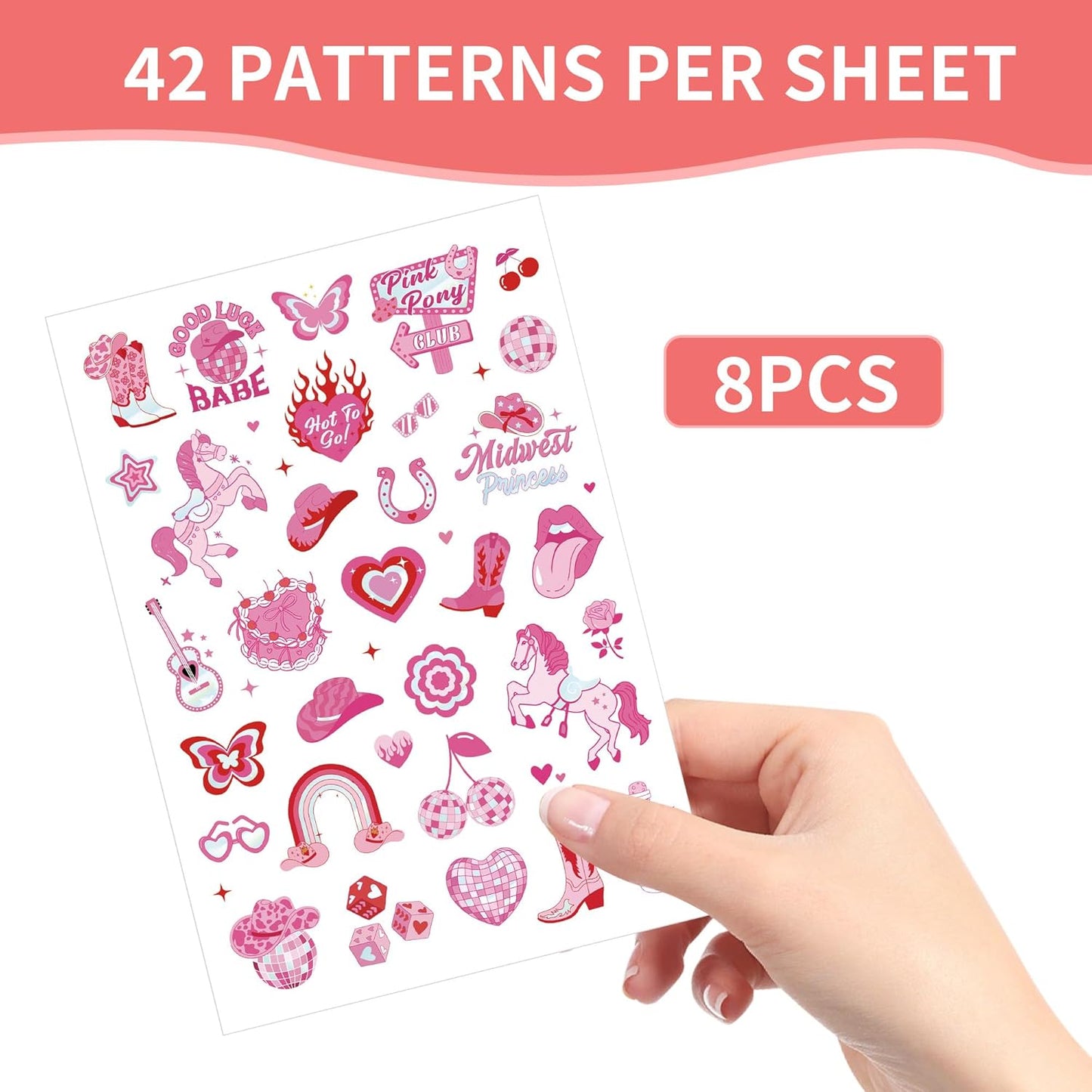 Gymnastic Temporary Tattoos Stickers - 200+ Sport Tattoo for Birthday Party Decorations, Dance Favors Supplies for Girls Boys, School Class Prize(8 Sheets)