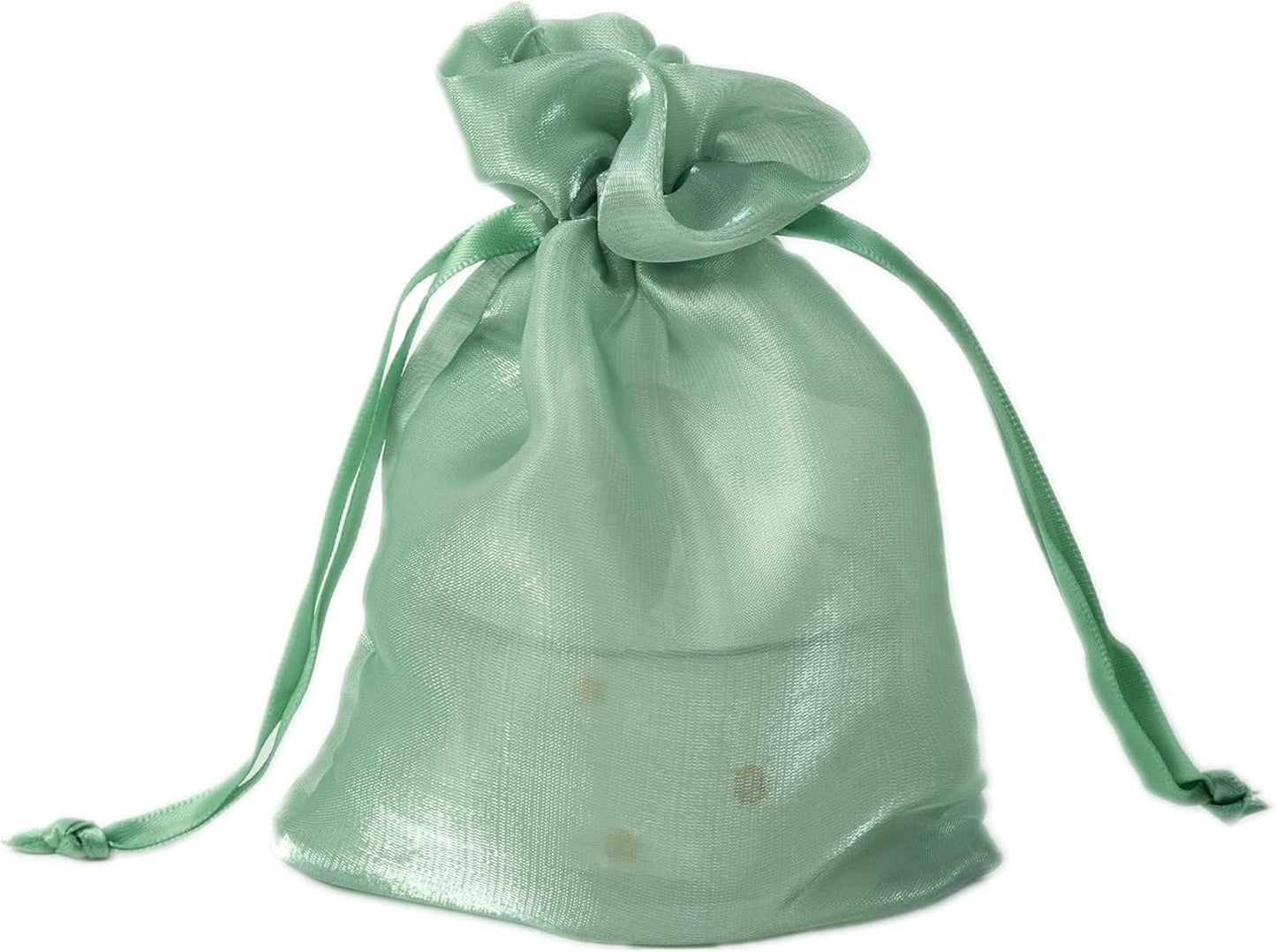 QIANF 20 Pcs Peacock Blue Small Organza Bags 3X4 inch for Wedding Favors with Drawstring, Mini Mesh Gift Bags Jewelry Pouch for Candy Bridal Shower Party Favor Baby Shower Christmas