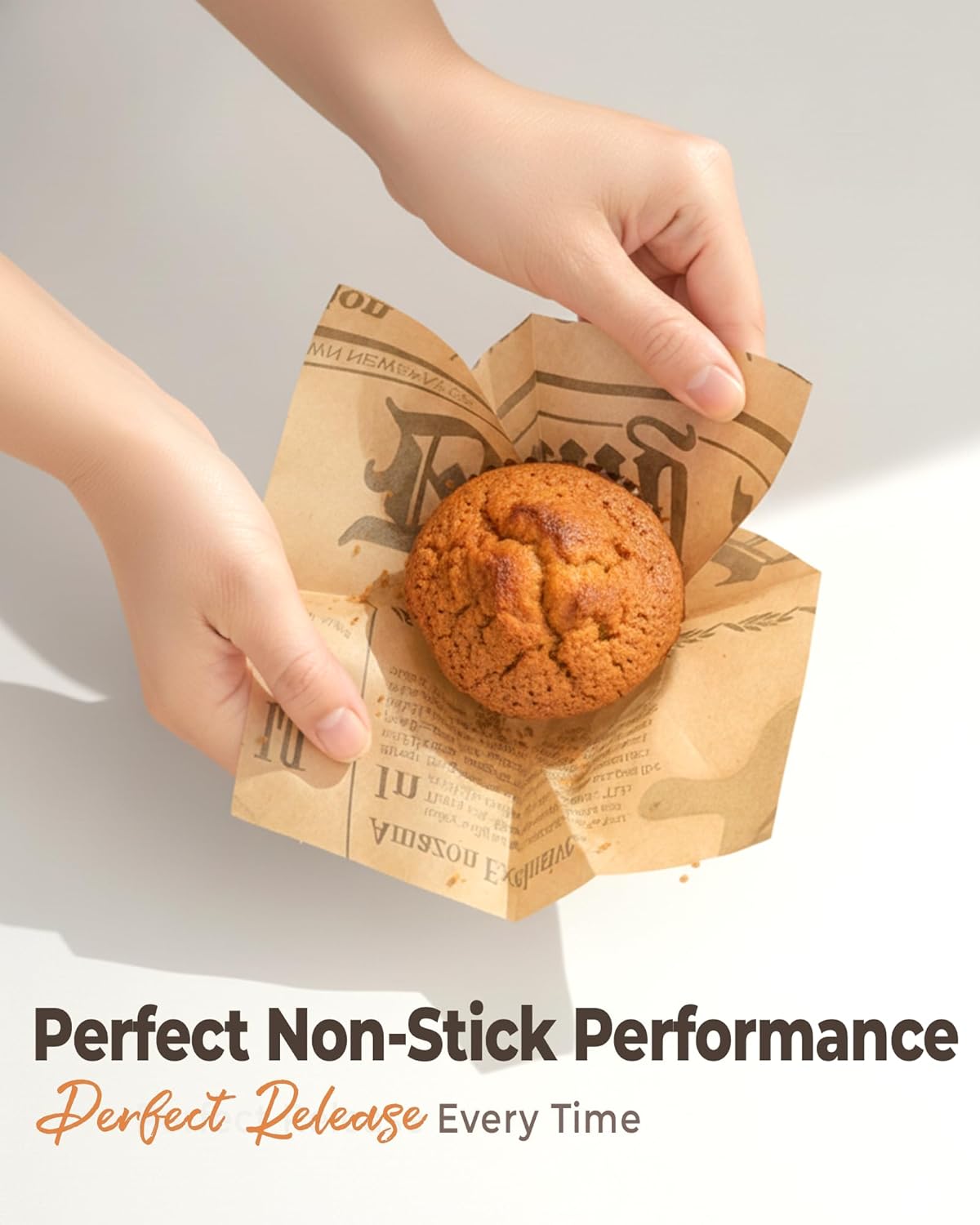 Bake Choice 200pcs Natural Tulip Cupcake Liners for Baking Cups Unbleached European Parchment paper Tulip Muffin Liners, Cupcake Wrapper for Party, Christmas