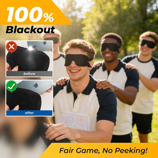 30 Pack Party Game Blindfolds, Disposable Blackout Sleep Masks Bulk for Men Women, Light Blocking Eye Mask for Team Building Adult Kids Activities Travel Sleeping