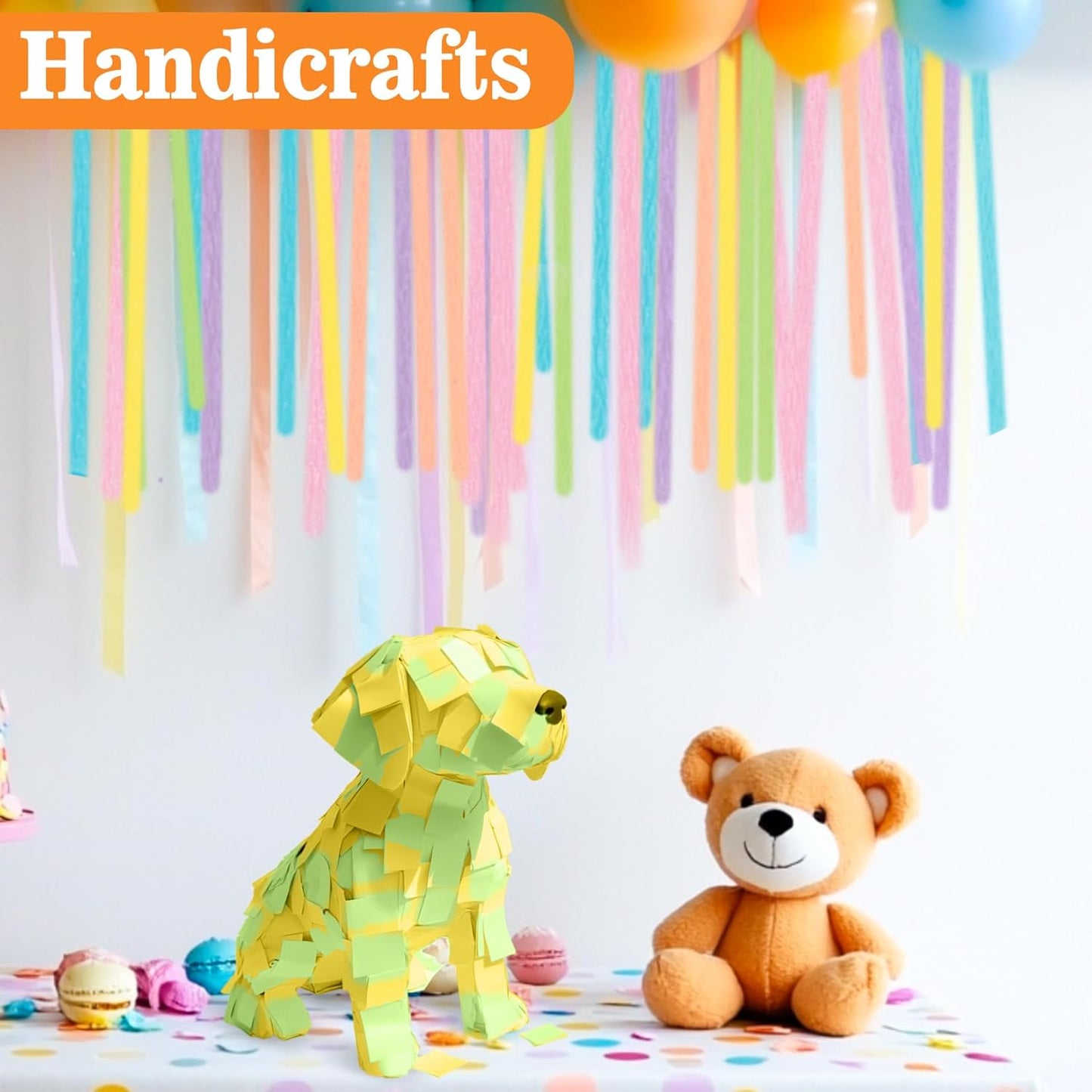 MAQIHAN Pastel Crepe Paper Streamers - 6 Rolls 492ft Crepe Paper Valentine's Easter Mother's Day Anniversary Graduation Mermaid Party Spring Themed Wedding Baby Shower Brithday Party Decor Streamers