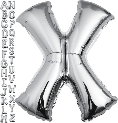 40 inch Silver Letter A Balloon, Big Size Alphabet Foil Mylar Helium Balloons for Birthday Party Celebration Wedding Anniversary Baby Shower Decorations Supplies Alphabet A