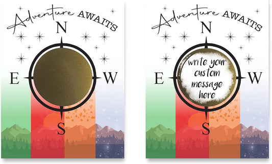 Make Your Own DIY Treasure Map Scavenger Hunt Scratch Off ScratchNotes 20 Pack 3x4 Note Cards & Stickers - Colors A