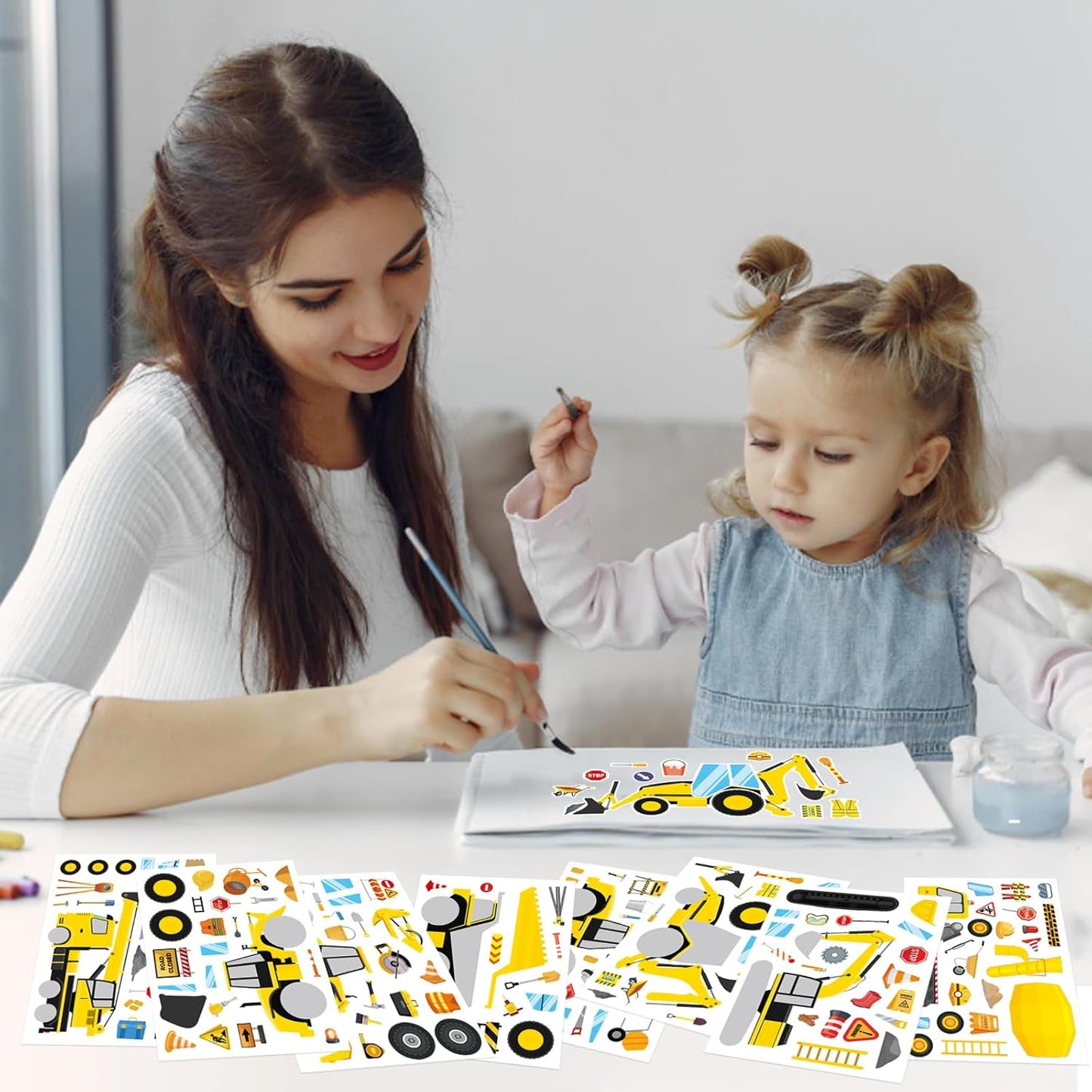 24 Sheets Make a Face Stickers for Kids Toddlers, Make Your Own Animal Mix and Match Sticker Sheets with Sea Animals Horses Dinosaurs Unicorns for Kids Crafts Party Favors Goodie Bags Stuffers