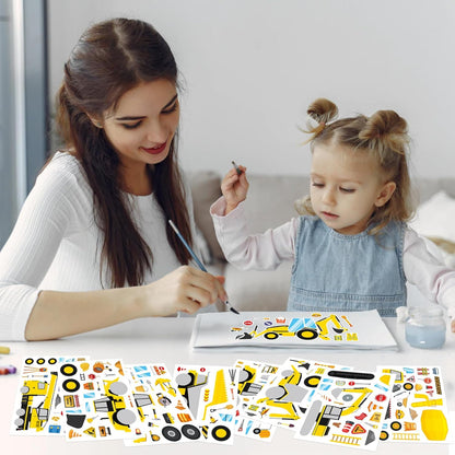24 Sheets Make a Face Stickers for Kids Toddlers, Make Your Own Animal Mix and Match Sticker Sheets with Sea Animals Horses Dinosaurs Unicorns for Kids Crafts Party Favors Goodie Bags Stuffers