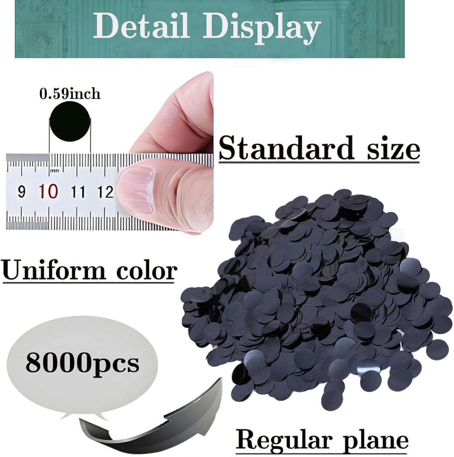 Blue Metallic Foil Confetti 8000 Pcs Shiny Round Table Confetti for Fill Balloon Wedding Graduation Party Decorations,60g of pack