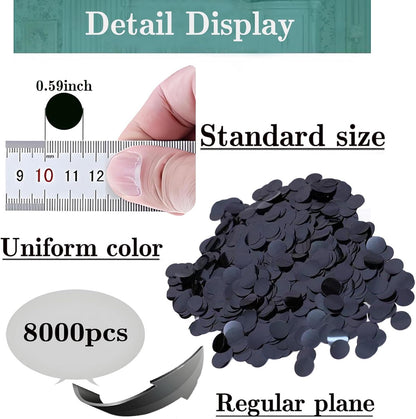 Blue Metallic Foil Confetti 8000 Pcs Shiny Round Table Confetti for Fill Balloon Wedding Graduation Party Decorations,60g of pack
