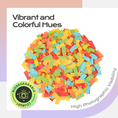 12 Inch Confetti Biodegradable [6 Pack] Confetti Cannons | Multicolor Confetti Poppers for Wedding,Birthday PartyChristmas Eve and New Year Give a Gift