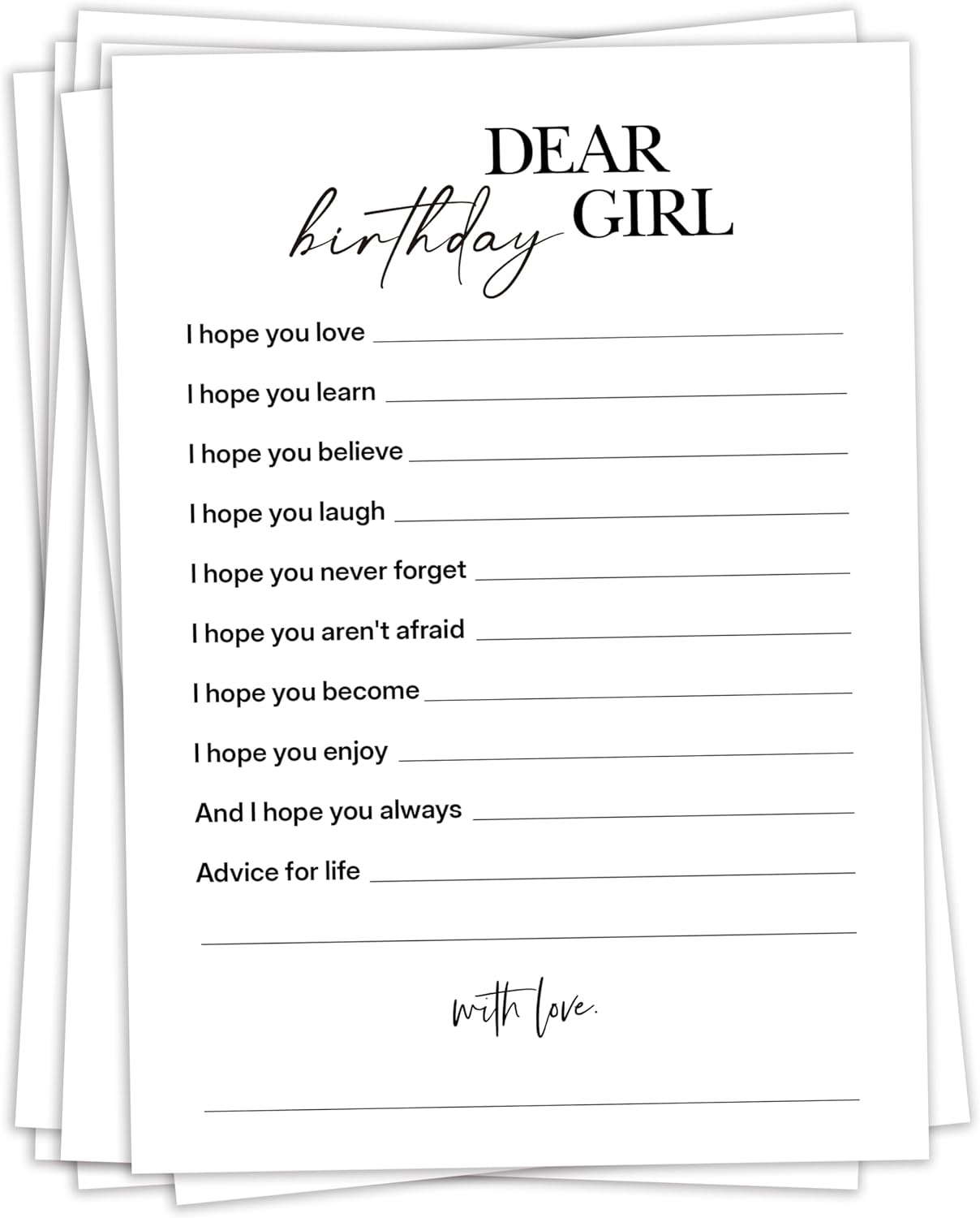 Birthday Party Games, My Favorite Memory, 25 Pcs Card Set for Guests, Fun Birthday Game for Teen Adults – A06