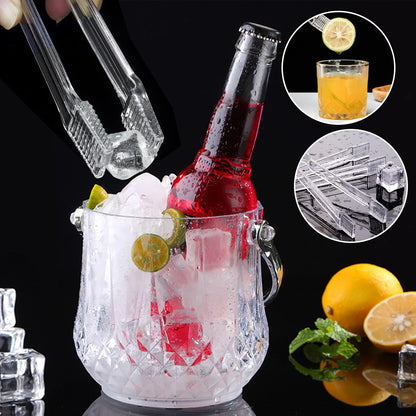 6 PCS Clear Plastic Serving Tongs, 6.3 Inch Mini Serving Utensils Plastic Tongs Ice Tongs for Buffet Bar Kitchen BBQ Appetizers Pastries Christmas Party