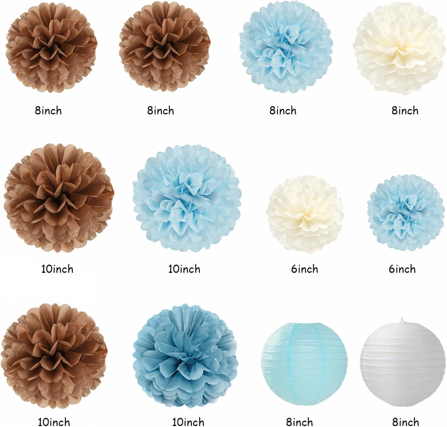 2026 Blue Class-Congratulations Prom Graduation Party-Decorations - 22pcs High School College Grad Supplies Decor,Royal Navy White Silver Tissue Pom Poms Streamers, Paper Flowers Lanterns Hugmoon