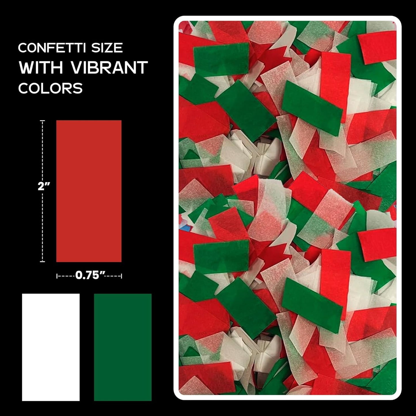 Ultimate Confetti, Multicolor Biodegradable Confetti - Rectangular Fluttering Tissue Paper Confetti for Cannon and Launcher use - Best for Holidays, Birthday, Wedding, and Parties - 1 lb, 16 oz
