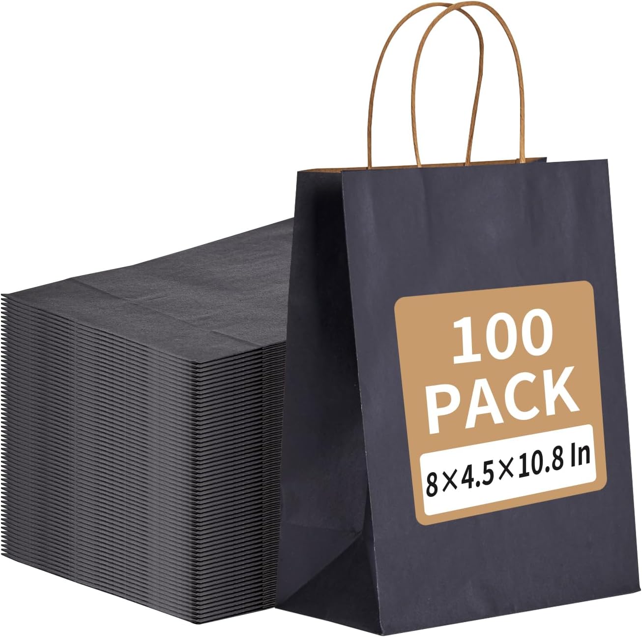 RACETOP 32 Pack Small Paper Gift Bags with Handles, 5.8"×3.2"×8.25" Kraft Paper Party Favor Bags Bulk for Kids Birthday, Baby Shower, Crafts, Wedding, Party Supplies (8 Colors)
