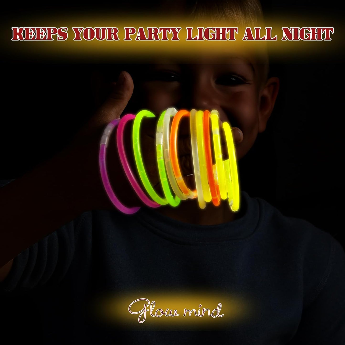 500 Ultra Bright Glow sticks,8" Glow Sticks Bulk,Glow Sticks For Kids Bulk Party Pack,Glow in The Dark Party Supplies,Glowsticks Party Favors with Bracelets and Necklaces