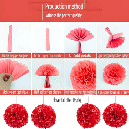 Sage Green Tissue Paper Pom Poms Flowers Balls 12 Pcs are Perfect for Party Celebrations or Any Green-Themed Event Decoration