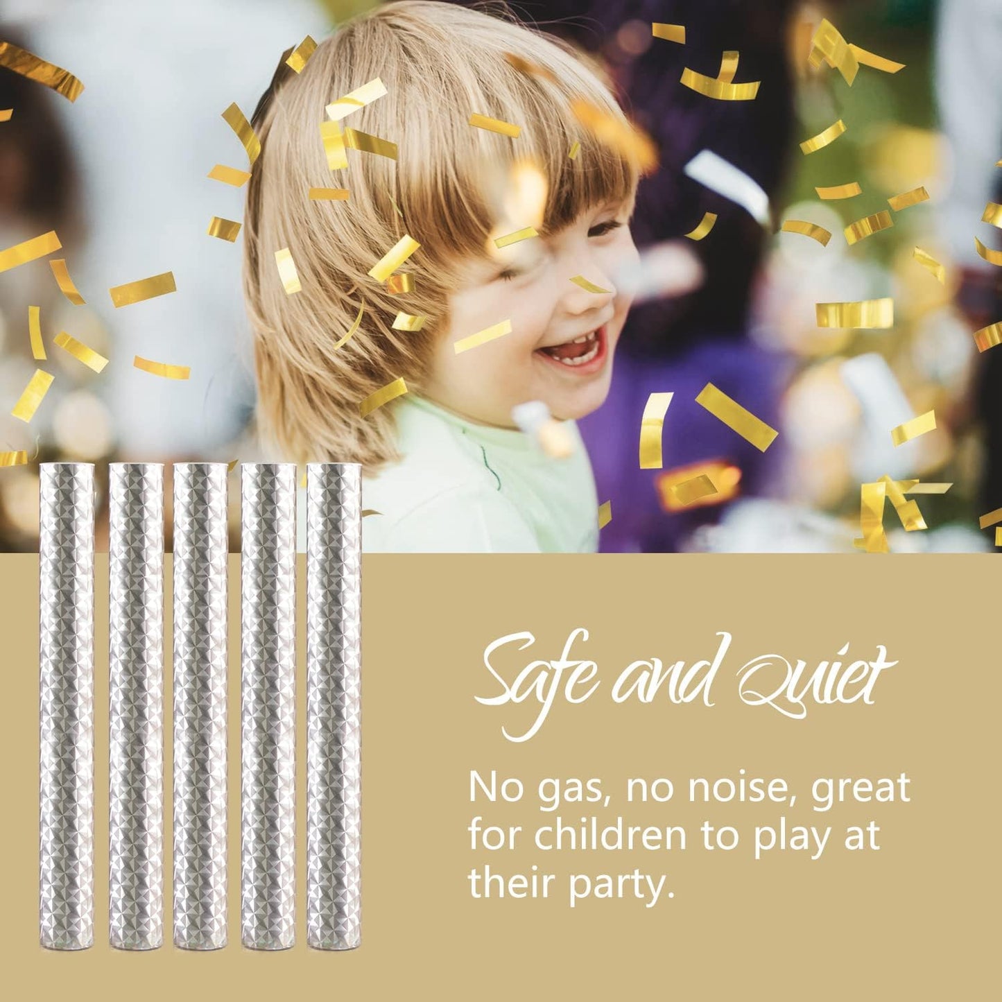 BATTIFE 10Pack Colorful Confetti Wands, Confetti Shoot Poppers, Tissue Paper Flick Flutter Sticks for Wedding Celebrations, Anniversary, Birthday Parties, Multi-color 7.8inch