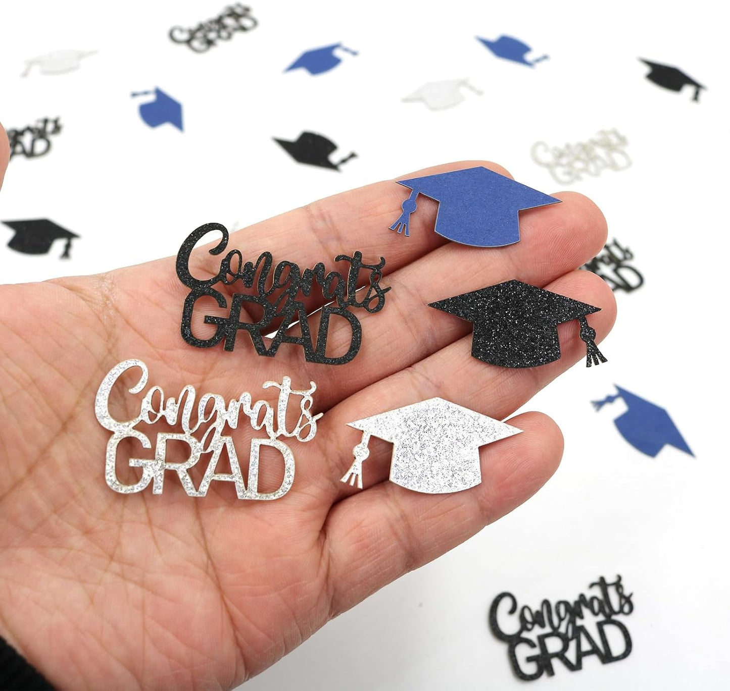 200PC Gold Graduation Confetti Class of 2026 Congrats Grad Confetti for Table Grad Cap Scatters for Graduation party decorations 2026
