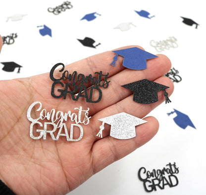 200PC Gold Graduation Confetti Class of 2026 Congrats Grad Confetti for Table Grad Cap Scatters for Graduation party decorations 2026