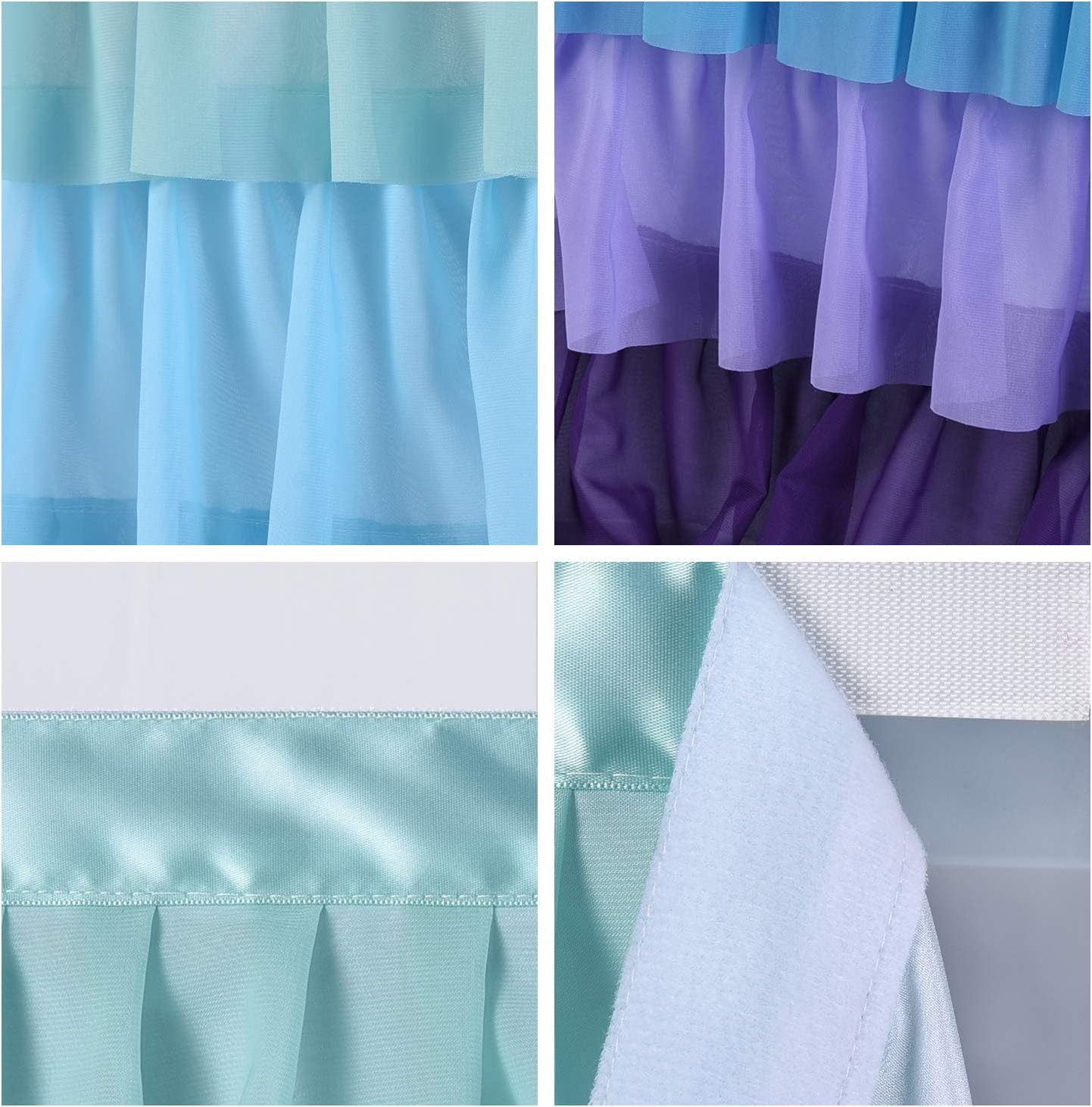 6ft Rainbow Tutu Table Skirt for Rectangle Round Tables Chiffon Table Cloth for Birthday Party Decorations Baby Shower Parties Ruffle Table Skirting