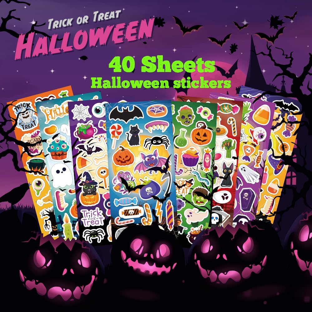KARSLORA 36 Sheets Stickers for Kids, 800+ Stickers for Scrapbooking Including Animals, Fruits, Dinosaurs, Hearts, Cats, Fish, Cars, Space and More, Party Favors for Kids