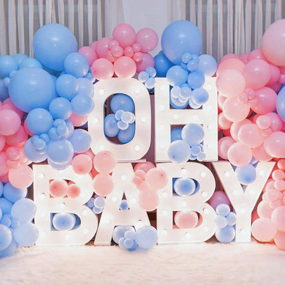 Blue Silver Balloons Set, 12 Inch Blue and Silver Balloons Dark Navy and Confetti Party Latex Balloon, Macaron Metallic Baby Blue Mixed Balloon for Birthday Graduation Baby Shower Wedding Retirement