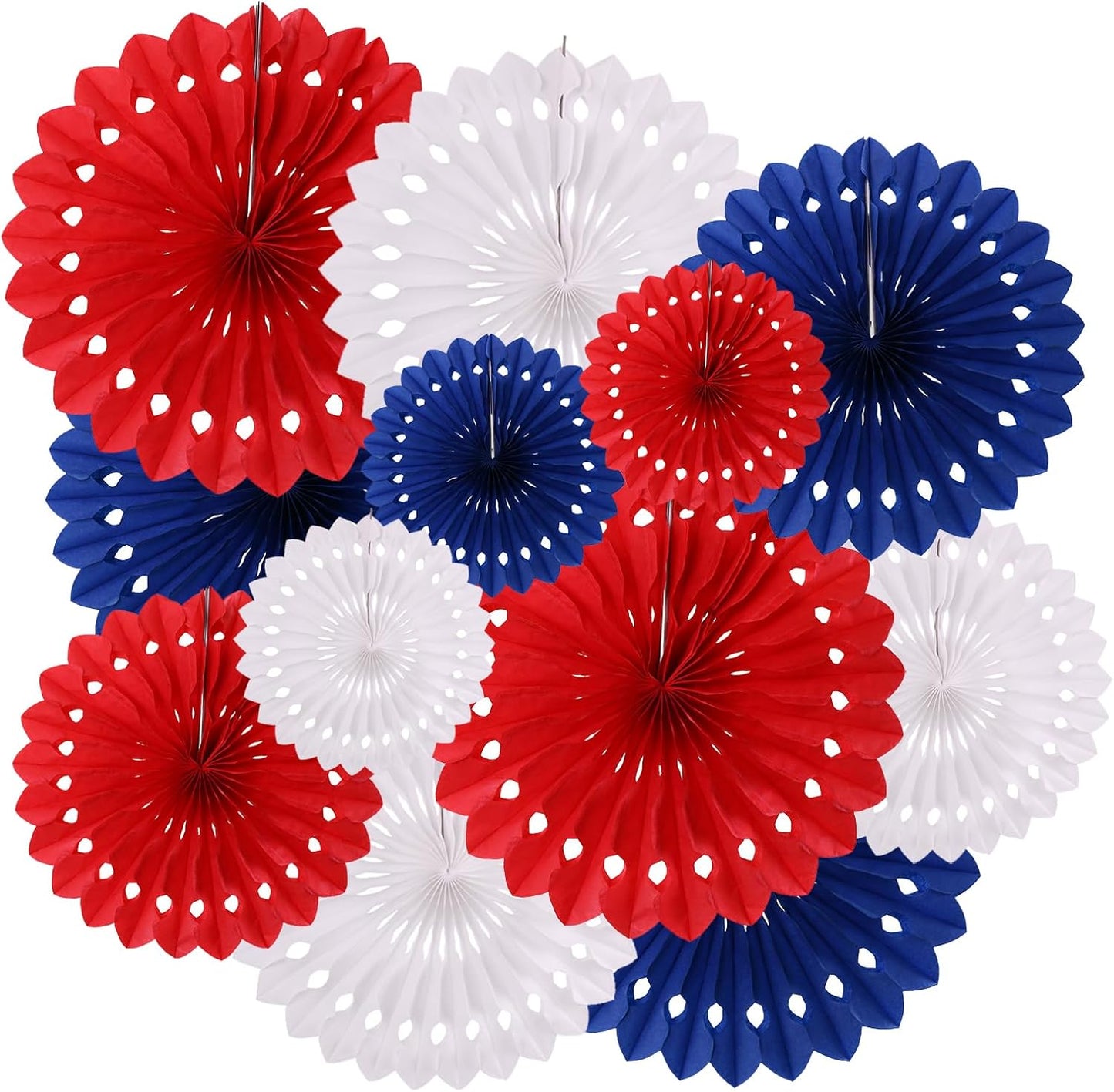 ZOOYOO Hanging Paper Fans Party Decorations,12 Pcs Pastel Rainbow Honeycomb Round Fans,Ceiling Decor for Easter,Wedding,Birthday,Summer Day Party Backdrop