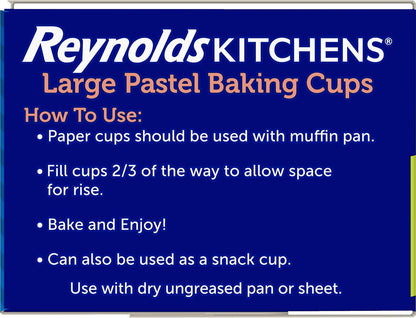 Reynolds Kitchens Baking Cups, Pastel, 50 Count