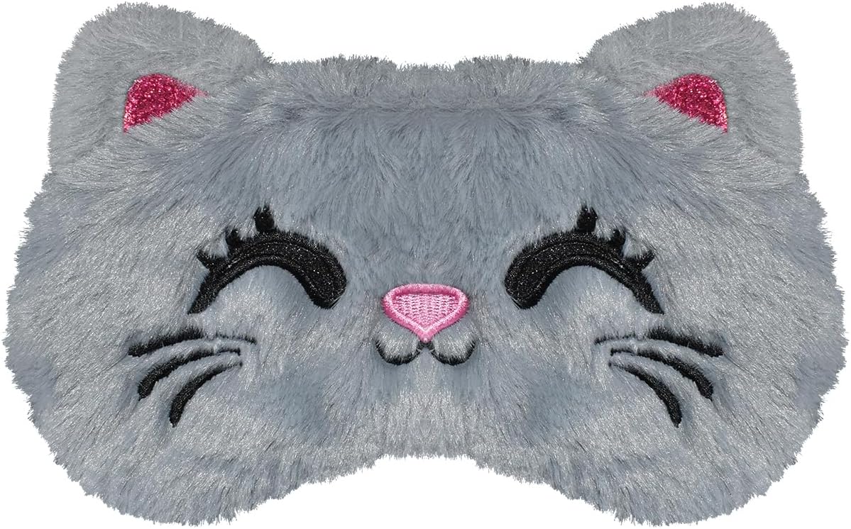 Christmas Reindeer Sleep Mask Cute Antler Eye Masks Sleeping Soft Plush Cartoon Blindfold Funny Animal Eye Cover Xmas Presents for Women Men (Xmas Reindeer,Brown)