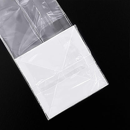 Gusseted Flat Bottom Cellophane Bags with Paper Insert 50Pcs 4x2x8 Inches Smore Bags